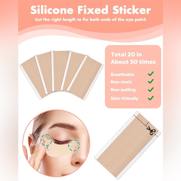 Under Eye Patches Silicone Reusable Plump Fine Lines & Wrinkles with Applicator - Picture 3 of 11